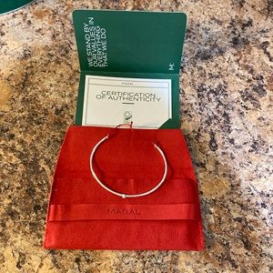 Magal 	Diamond Cord Bangle - 925 Sterling Silver with diamond